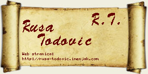 Rusa Todović vizit kartica